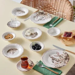 Karaca Frühstücksset Für 6 Personen-Bunny für 2 Personen Frühstücksset und Servierschalen, 12 Teilig Multıfarben