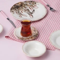 Karaca Frühstücksset Für 6 Personen-Bunny für 2 Personen Frühstücksset und Servierschalen, 12 Teilig Multıfarben