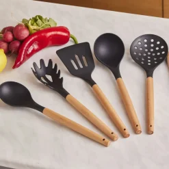 Karaca Backhelfer|Messersets-Burby Wood Service und Messerset, 14-Teilig Schwarz01