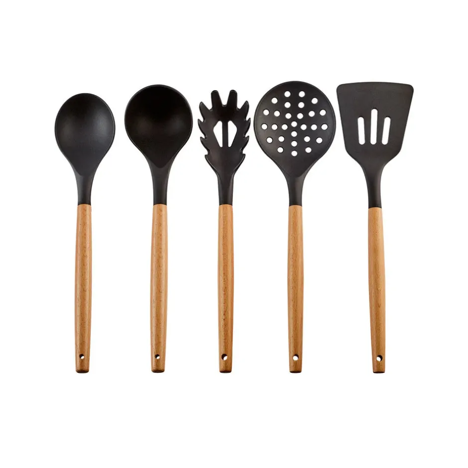 Karaca Backhelfer|Messersets-Burby Wood Service und Messerset, 14-Teilig Schwarz01