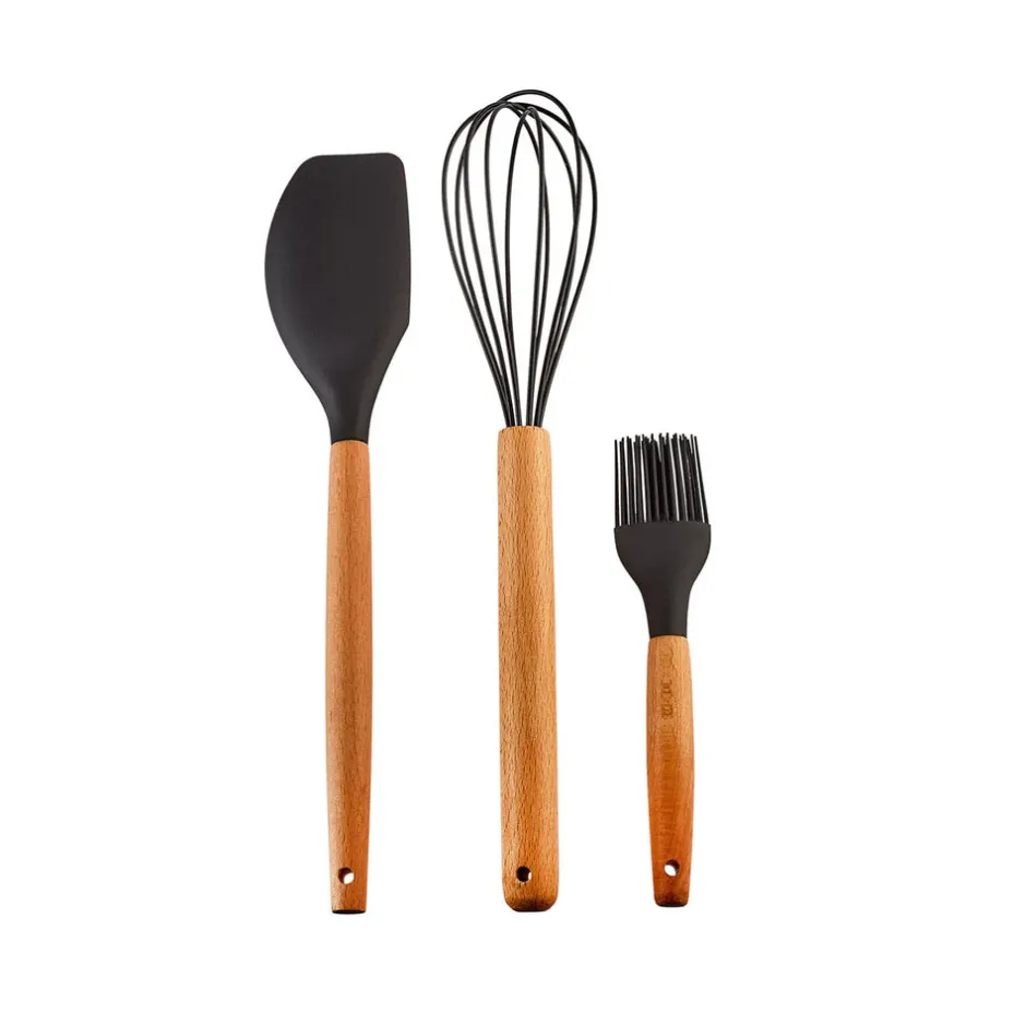 Karaca Backhelfer|Messersets-Burby Wood Service und Messerset, 14-Teilig Schwarz01