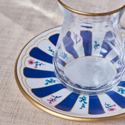 Karaca Teegläser Sets-Bursa Türkisches Teeglas-Set, 12-teilig, Marineblau Marıne02
