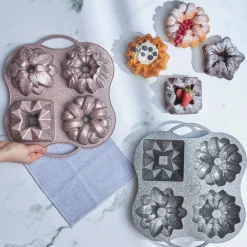 Karaca Kuchenform-Cake Pro 4 Teilige Gießen Kuchenform Rosegold