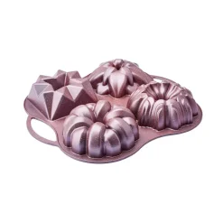 Karaca Kuchenform-Cake pro aluminium guss dekorative kuchen form, 4 stück, 28cmx35cm, rosa Rosa01