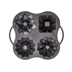 Karaca Kuchenform-Cake pro aluminium guss dekorative kuchen form, 4 stück, 28cmx35cm, rosa Rosa01