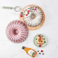 Karaca Kuchenform-Cake Pro Bundform Aluminiumguss Rosa Kuchenform Rosa01