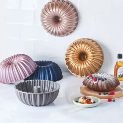 Karaca Kuchenform-Cake Pro Bundform Aluminiumguss Rosa Kuchenform Rosa01