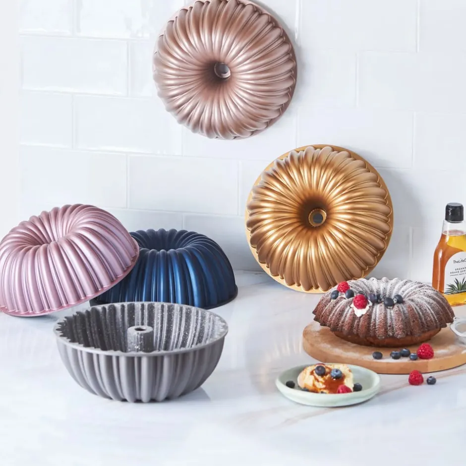 Karaca Kuchenform-Cake Pro Bundform Aluminiumguss Rosa Kuchenform Rosa01