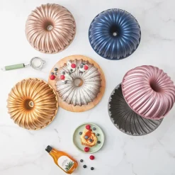 Karaca Kuchenform-Cake Pro Bundform Aluminiumguss Rosa Kuchenform Rosa01