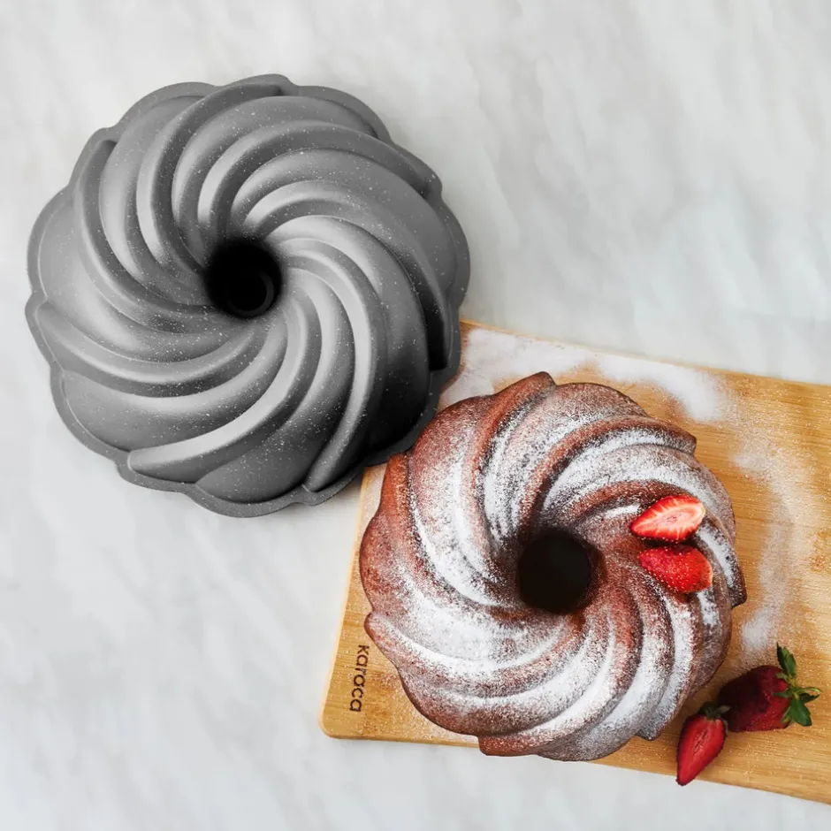 Karaca Kuchenform-Cake Pro Pare Cast Kuchenform, Anthrazit, 24 cm Anthracıt01