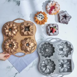 Karaca Kuchenform-Cake Pro 4-teilige guss-Kuchenform Gold