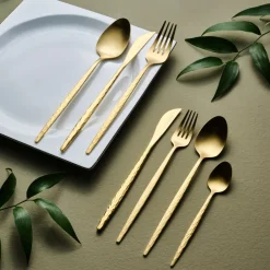 Karaca Bestecksets Für 12 Personen-Callisto Besteckset für 12 Personen, 84-teilig, Gold