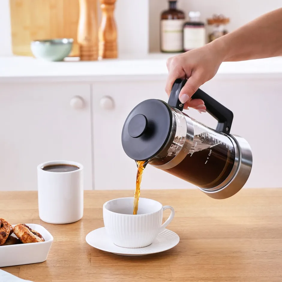 Karaca French Press-Cavira Borosilikat Glas French Press, 1000 Ml
