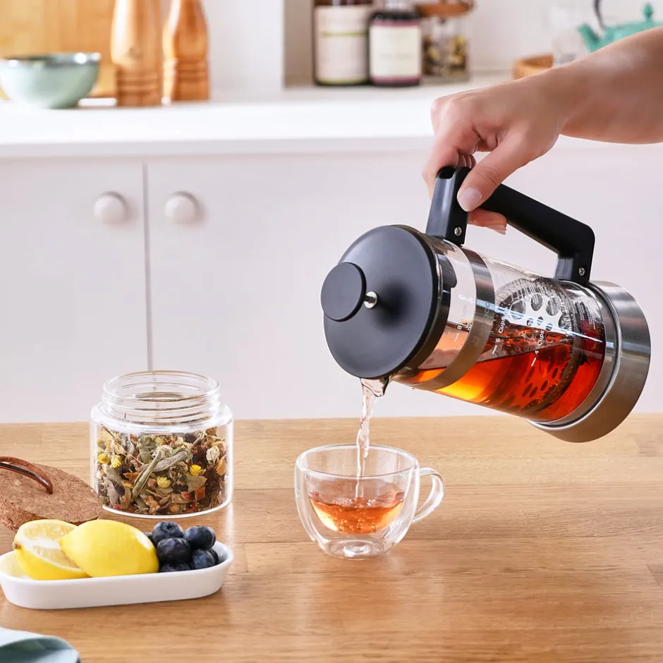 Karaca French Press-Cavira Borosilikat Glas French Press, 1000 Ml
