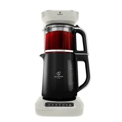 Karaca Teekocher-Caysever Robotea Pro 4 in 1 sprechender automatischer Teekocher Wasserkocher und Filterkaffeemaschine, Starlight, 2500W Sternenlıcht