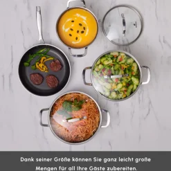 Karaca Stahltopf Sets-Ceramica Steel 3Ply Edelstahl-Kochgeschirr-Set Sılber03