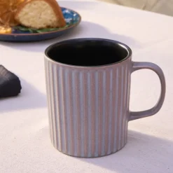 Karaca Mugs & Kaffeebecher-Cervantes Steinzeug-Becher, 380ml, Grau Grau02