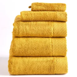 Karaca Handtücher-Chandler Senf Handtuch Set Senf01