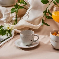 Karaca Teetassen Sets-Chicago Dot Reaktive Teetasse 200 ml Multıfarben