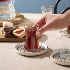 Karaca Teegläser Sets-Clara Teeset, 12-teilig, für 6 Personen