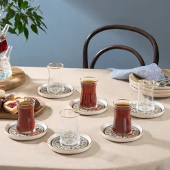 Karaca Teegläser Sets-Clara Teeset, 12-teilig, für 6 Personen