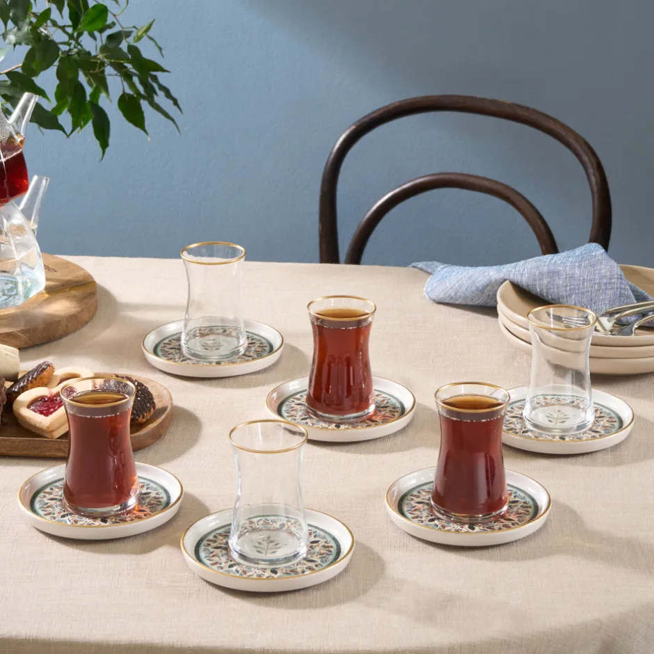 Karaca Teegläser Sets-Clara Teeset, 12-teilig, für 6 Personen
