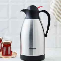 Karaca Thermoskannen-Clark Teekanne-Thermoskanne, 1,5 L, Inox