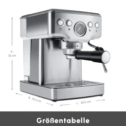 Karaca Espressomaschine|Kaffeemaschinen-Coffee Art 1353 Espressomaschine Inox