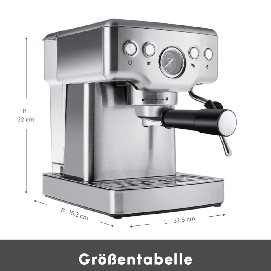 Karaca Espressomaschine|Kaffeemaschinen-Coffee Art 1353 Espressomaschine Inox