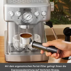 Karaca Espressomaschine|Kaffeemaschinen-Coffee Art 1353 Espressomaschine Inox