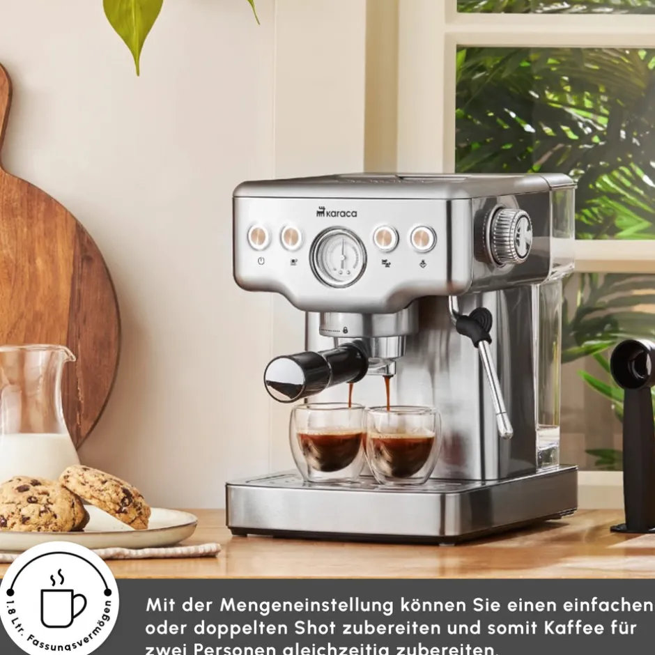 Karaca Espressomaschine|Kaffeemaschinen-Coffee Art 1353 Espressomaschine Inox