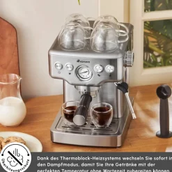 Karaca Espressomaschine|Kaffeemaschinen-Coffee Art 1353 Espressomaschine Inox