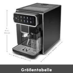 Karaca Espressomaschine|Kaffeemaschinen-Coffeemaestro Vollautomatische Espressomaschine Schwarz