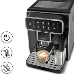 Karaca Espressomaschine|Kaffeemaschinen-Coffeemaestro Vollautomatische Espressomaschine Schwarz