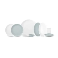 Karaca Frühstücksgeschirr|Frühstücksset Für 6 Personen-Cordelia Mint Porzellan 26 Stück Frühstück/Service Set 6 Personen Mınze