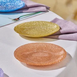 Karaca Kuchenplatte-Cotton Colored Silvery für 6 Personen Dessert Set, 6 Teilig Multıfarben