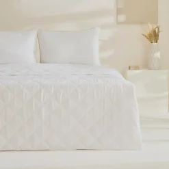 Karaca Kopfkissen & Bettdecken-Cotton Decke 200x200 Cremeweıß
