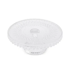 Karaca Tortenplatte Servierteller Set-Crystal Dekorativer Kuchenständer 28x11 cm Farblös