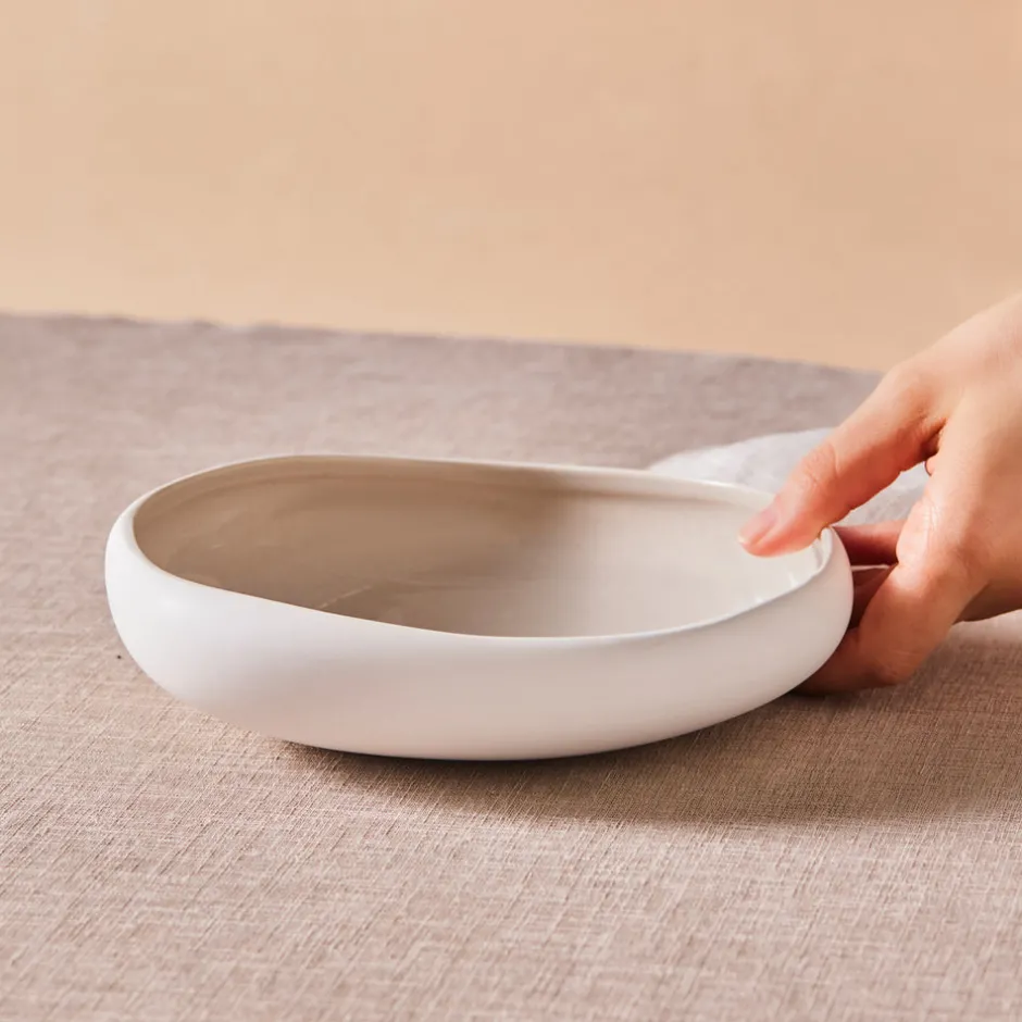 Karaca Schüssel/Bowl-Cupid Salatschüssel 23 cm Beıge Weıß