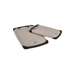 Karaca Schneidebretter-Daily Creme 2er-Set Schneidebrett in Granitoptik Creme01
