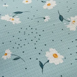 Karaca Tagesdecke Set-Daisy 100% Baumwolle Doppelbett Deckenbezug Set, Mint