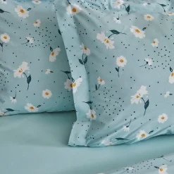 Karaca Bettwäsche-Daisy 100% Baumwolle Einzelbett Bettwäsche Set, Mint