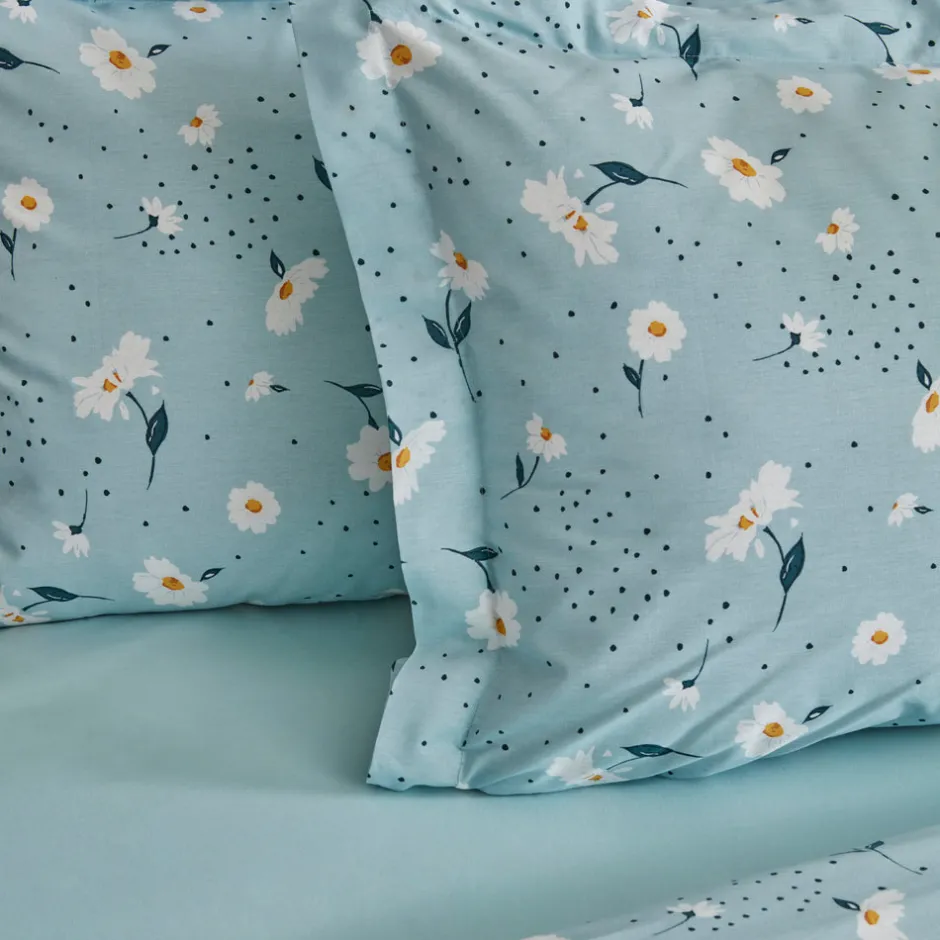 Karaca Bettwäsche-Daisy 100% Baumwolle Einzelbett Bettwäsche Set, Mint