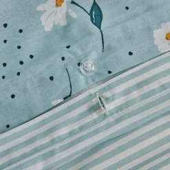 Karaca Bettwäsche-Daisy 100% Baumwolle Einzelbett Bettwäsche Set, Mint