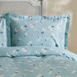 Karaca Tagesdecke Set-Daisy 100% Baumwolle Einzelbett Piké-Set, Mint