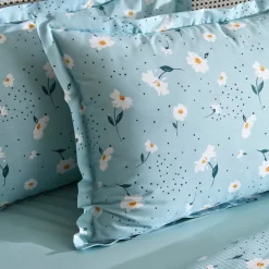 Karaca Tagesdecke Set-Daisy 100% Baumwolle Einzelbett Piké-Set, Mint