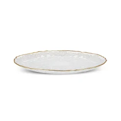 Karaca Kuchenplatte-Dalia Gold Dessert-Set für 6 Personen, 7 teilig Klar