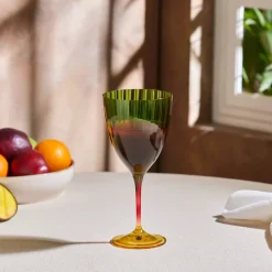 Karaca Weingläser & Kelchglas-Dolce Glas 400 ml Grün Grün01