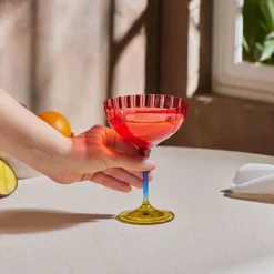 Karaca Weingläser & Kelchglas-Dolce Martini und Eisbecher Rot 210 ml Rot02