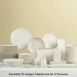 Karaca Tafelservice Für 12 Personen-Donatella 70-Teiliges Tafelsservice Für 12 Personen – New Bone